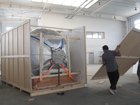 How do we pack a sculpture for international shipping?