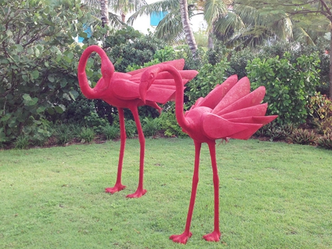 Chinese artist Ms. Wendi Zhang’s Flamingo sculptures have been collected by a US client